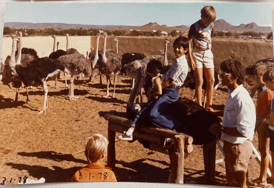 Beverly Lok and Neville Lok in South Africa, 1978.