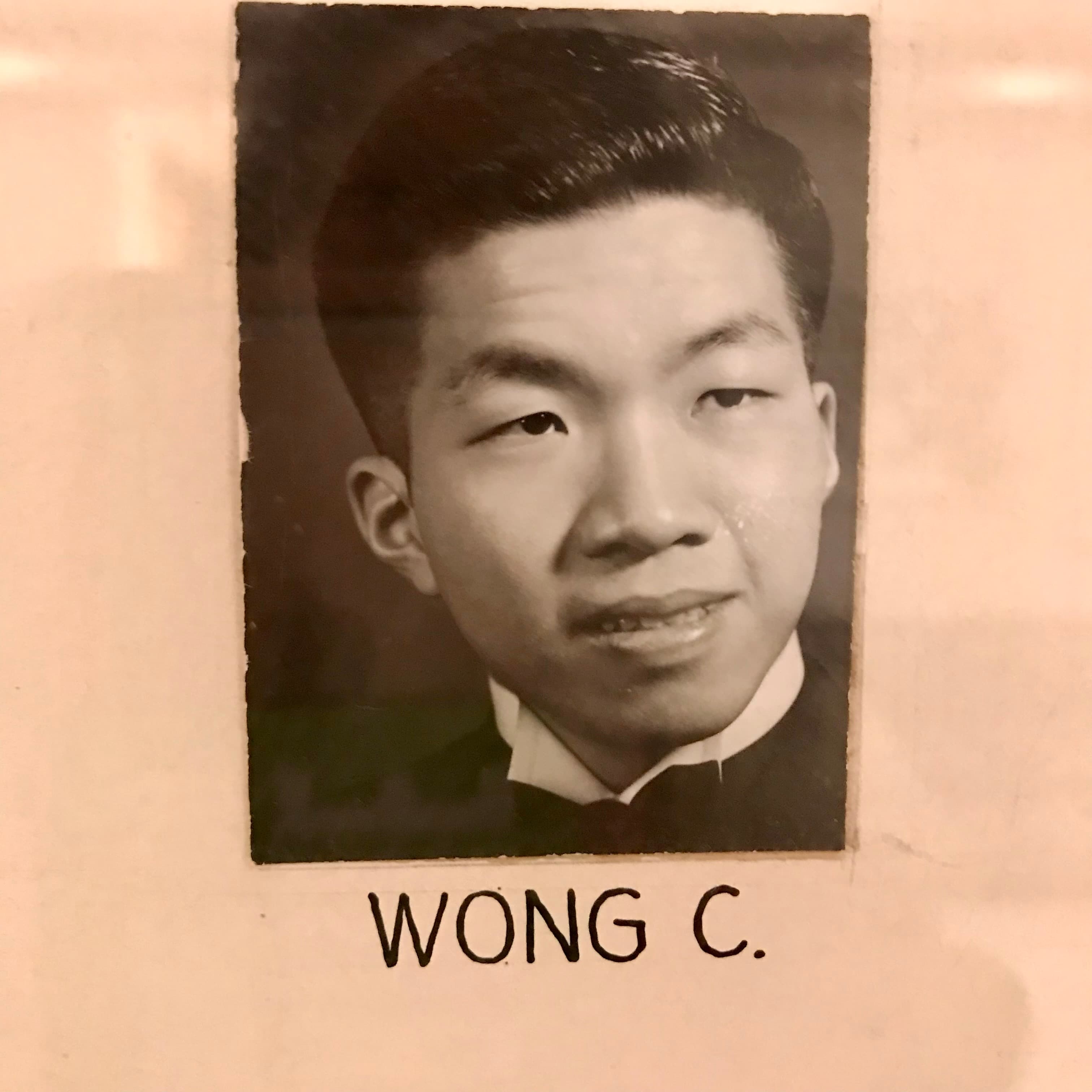 photo of me with my dad’s graduating class photo plus a close up of his photo 2