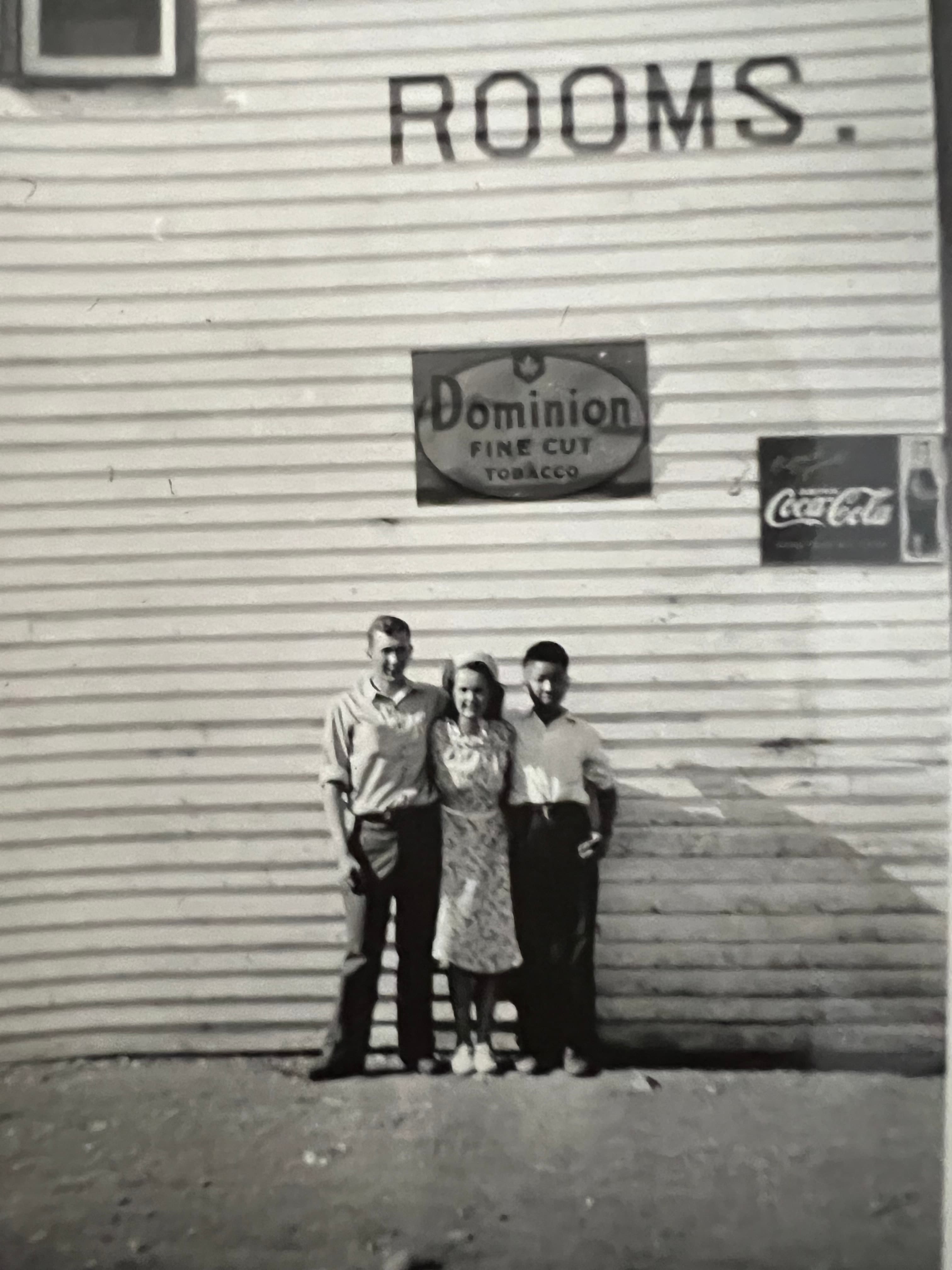 Lake Alma building- my father is on the right