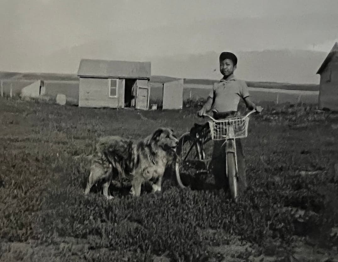 my dad on his bike in Lake Alma