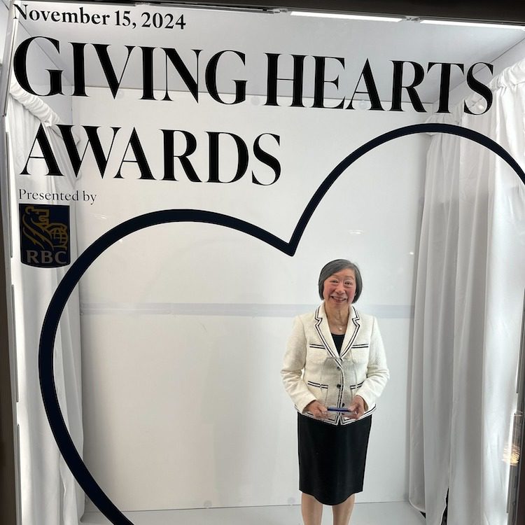 Chinese Canadian Museum Board Chair Grace Wong Wins National Philanthropy Day's Giving Hearts Award 2024